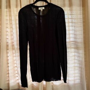 COS Black Long Sleeve 100% merino wool crew neck